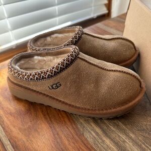 UGG Tan Suede Slip-On Shoes